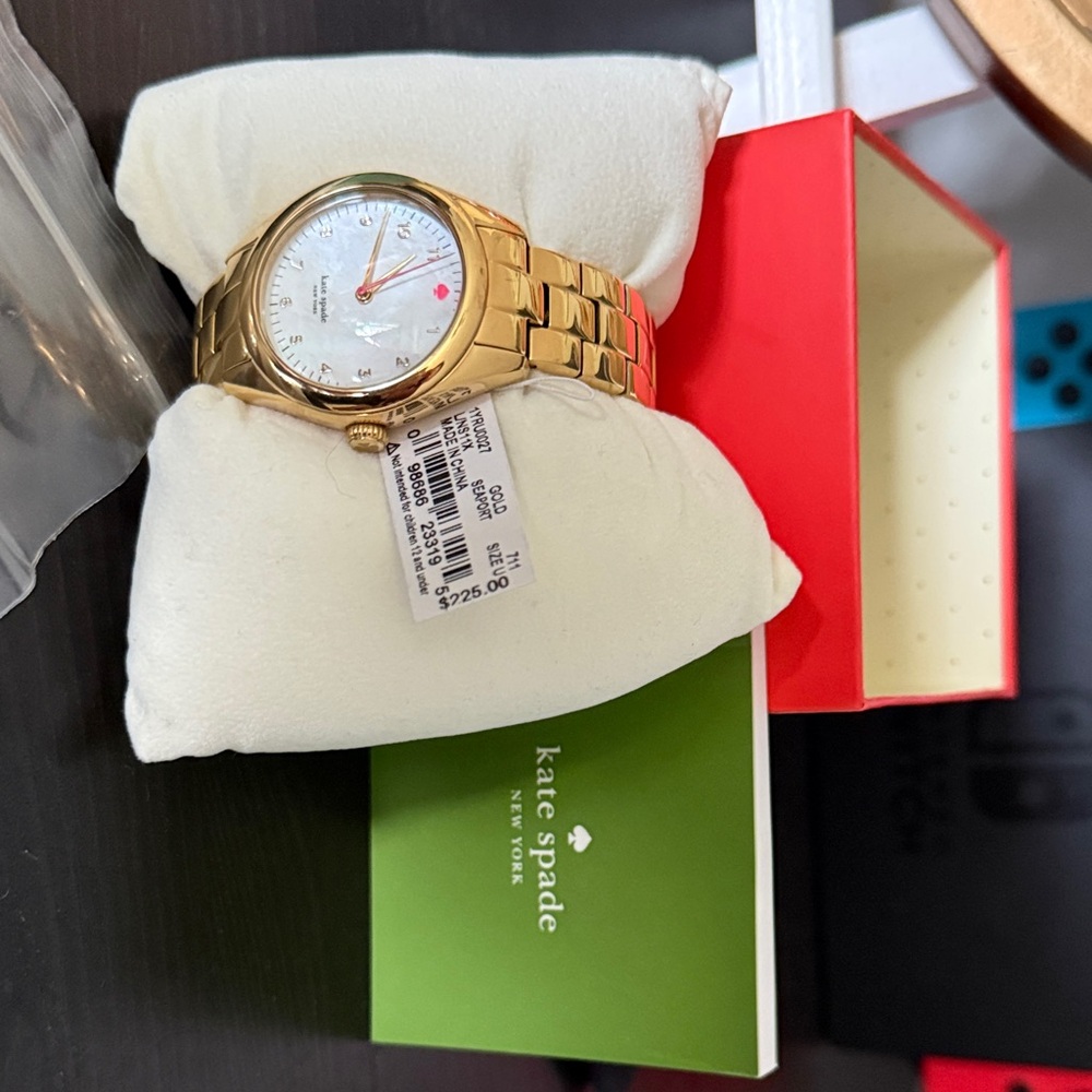 Kate Spade Gold Watch with White Dial